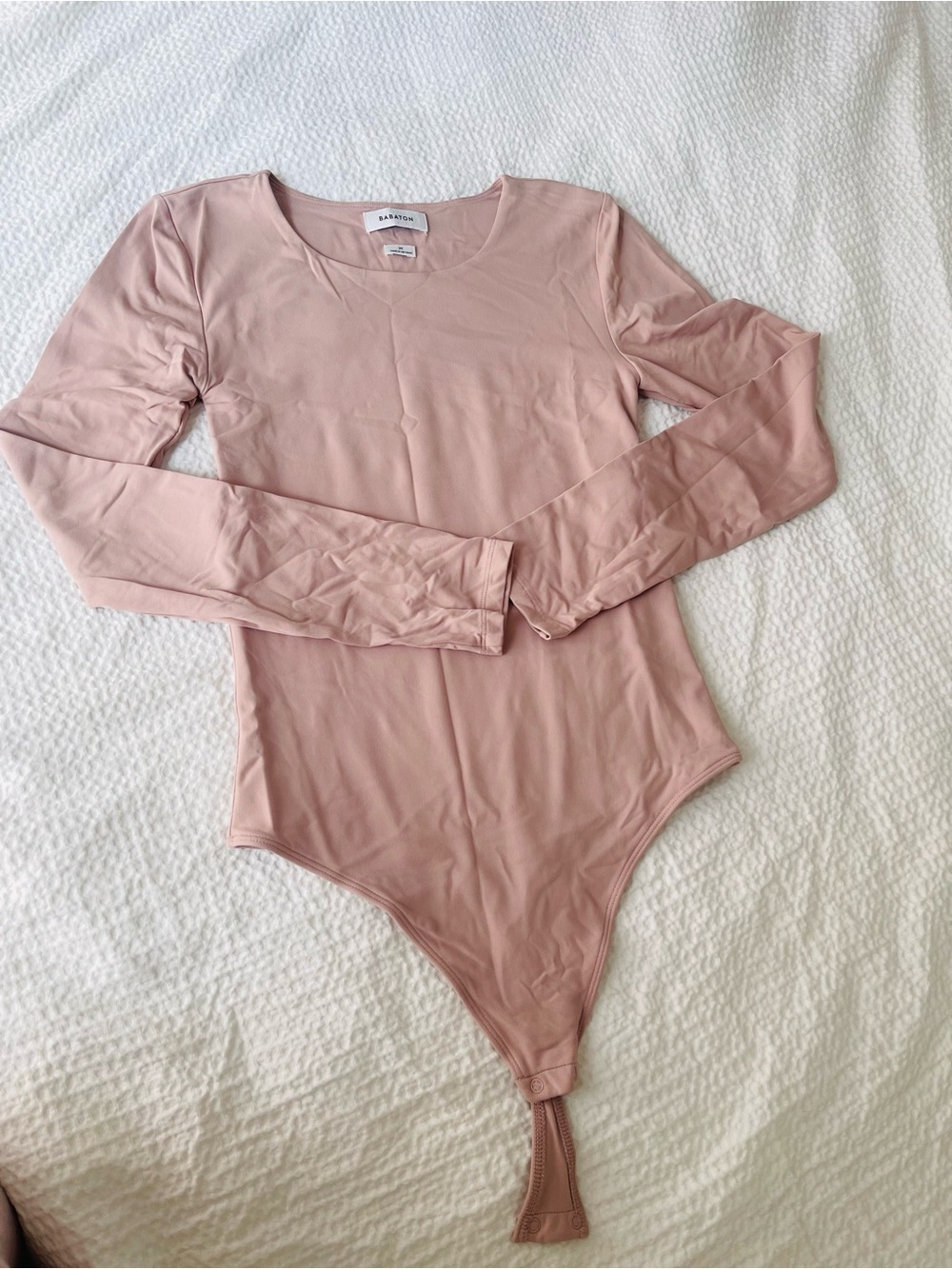 Aritzia Dusty Rose Long-Sleeve Bodysuit